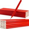 RONDURE Carpenter Pencils Flat Design Red Woodworking Tools-0