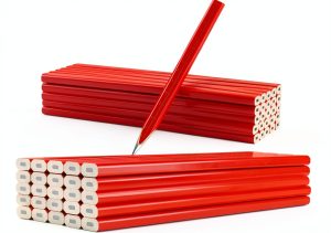 RONDURE Carpenter Pencils Flat Design Red Woodworking Tools-0