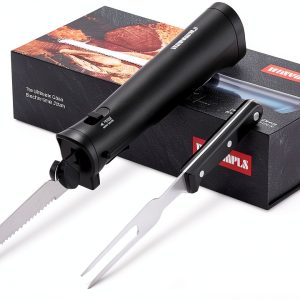 Wanvoapls Electric Knife Cordless Stainless Steel Serrated-0
