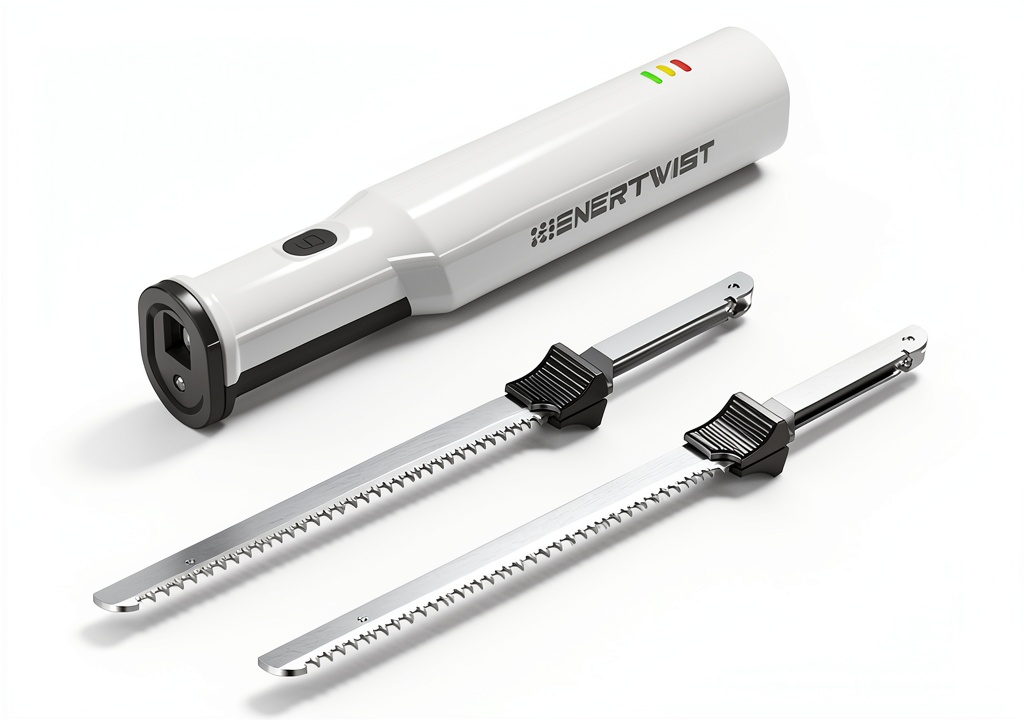 ENERTWIST electric knife in use on a turkey