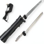 Elite Gourmet Electric Knife Stainless Steel Blades Cordless-0