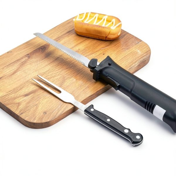 Wanvoapls Electric Knife Cordless Stainless Steel Serrated-3