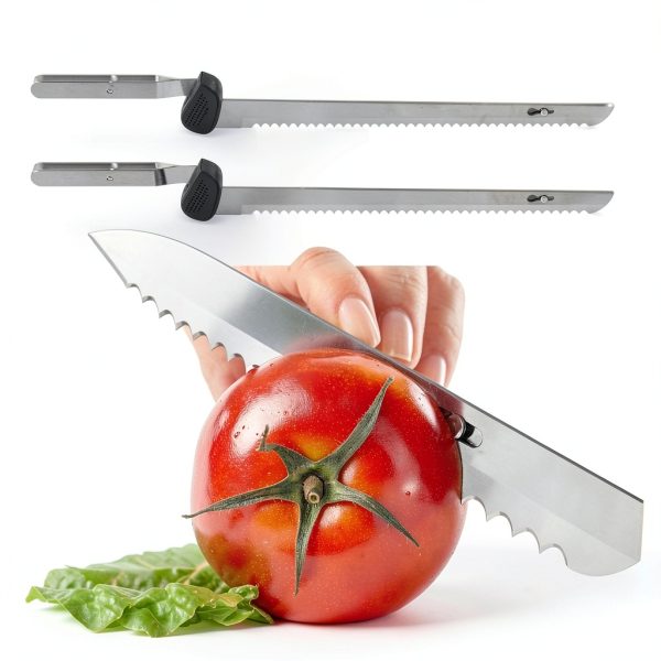 VLOXO Cordless Electric Knife Stainless Steel Lightweight-3