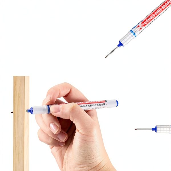 Zonon Deep Hole Marker Pen ABS Plastic Refillable Chisel Tip-2