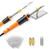 Honoson Electric Hot Knife Set Metal Blades Wood Handle-1