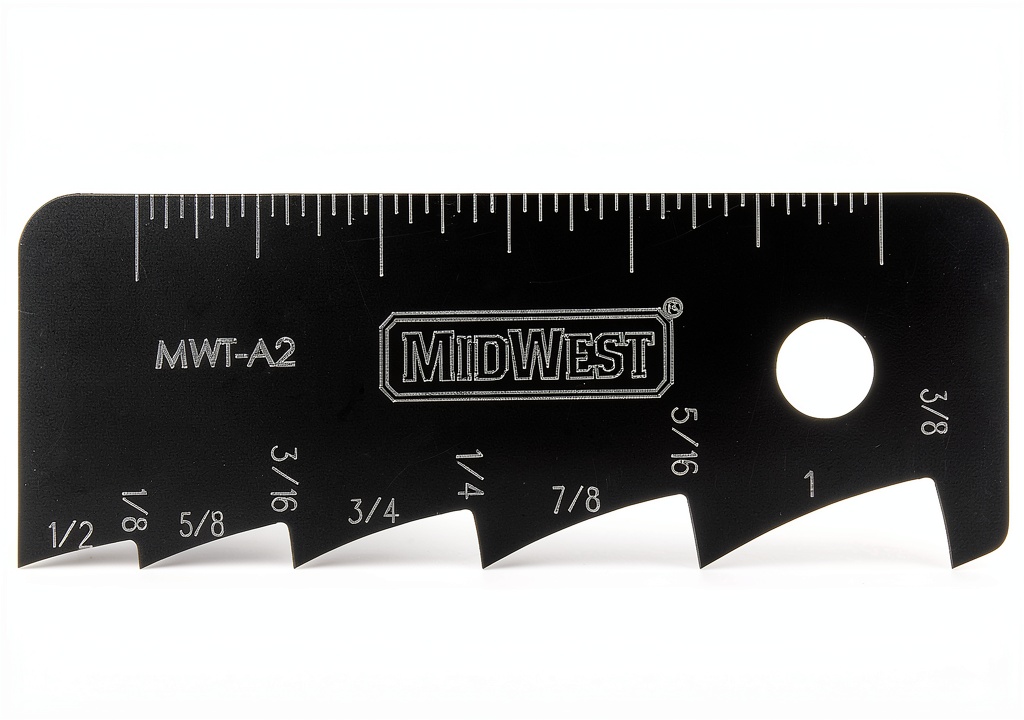 Midwest Precision Scribe Marker being used on a metal sheet in a workshop