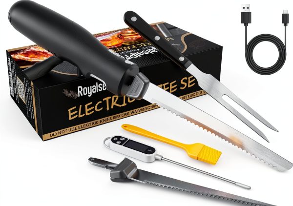 Royalsellpro Electric Knife Cordless Rechargeable USB-0