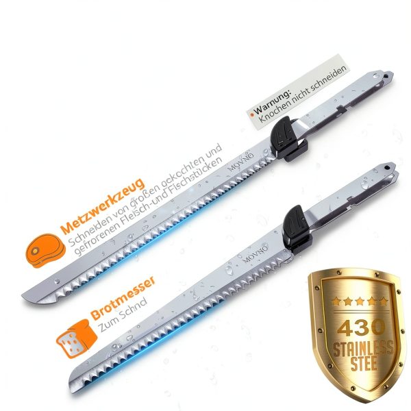 MOVNO Electric Knife Serrated Stainless Steel Carving Tool-5