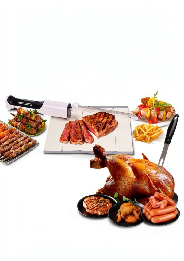 HK Electric Knife Cordless Meat Bread Slicing Stainless-7