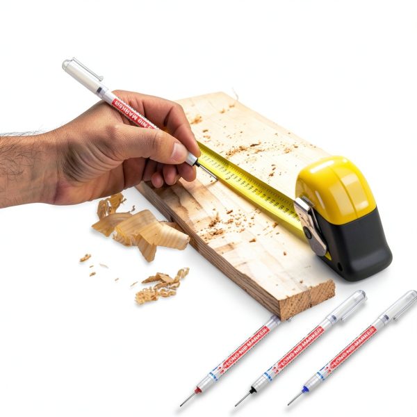Zonon Deep Hole Marker Pen ABS Plastic Refillable Chisel Tip-3