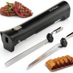 D DUSSAL Cordless Electric Knife Stainless Steel Serrated-0