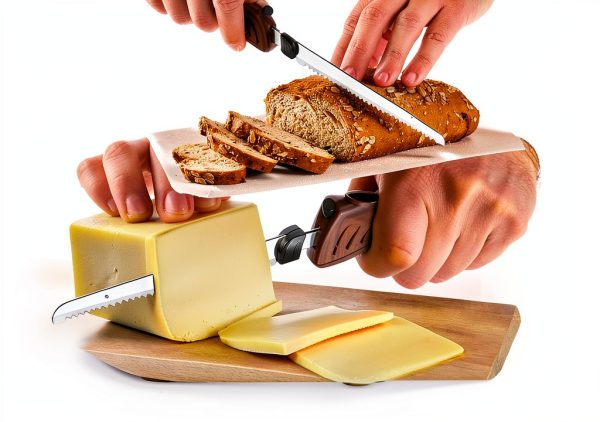 MOVNO Electric Knife Serrated Stainless Steel Carving Tool-4