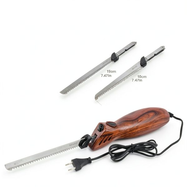 MOVNO Electric Knife Serrated Stainless Steel Carving Tool-2