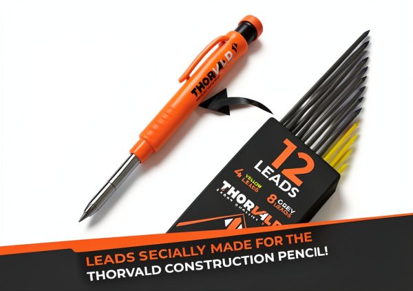 Thorvald Carpenter Pencil 2B Graphite Ergonomic Grip Grey-2