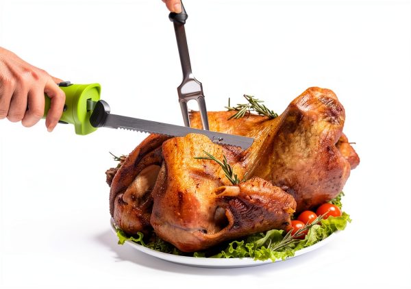 Eyoyofishcam Electric Knife Cordless Stainless Steel Kitchen-3