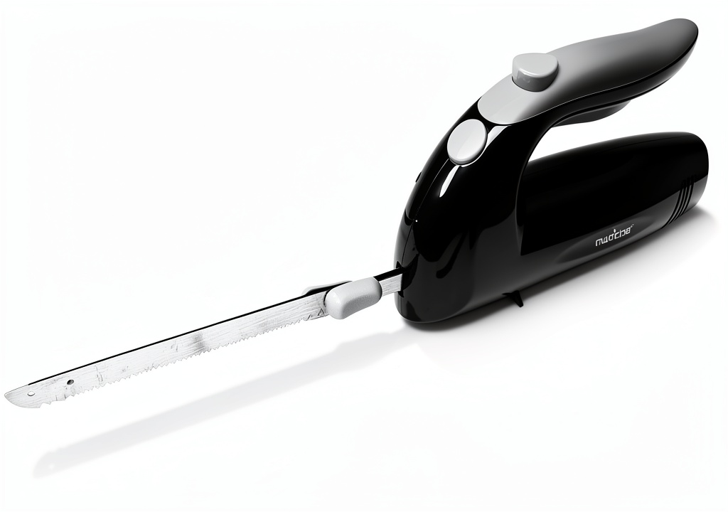 NutriChef electric carving knife in use on a roasted turkey