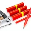 RONDURE Carpenter Pencils Flat Design Red Woodworking Tools-1