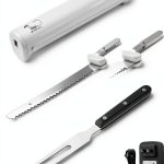 Cushore Electric Carving Knife Serrated Blade Rechargeable-0
