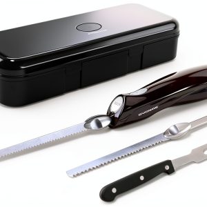 OVENTE Electric Knife Stainless Steel Serrated Blade-0