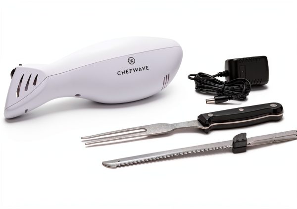 ChefWave Electric Knife Cordless Rechargeable Serrated-1