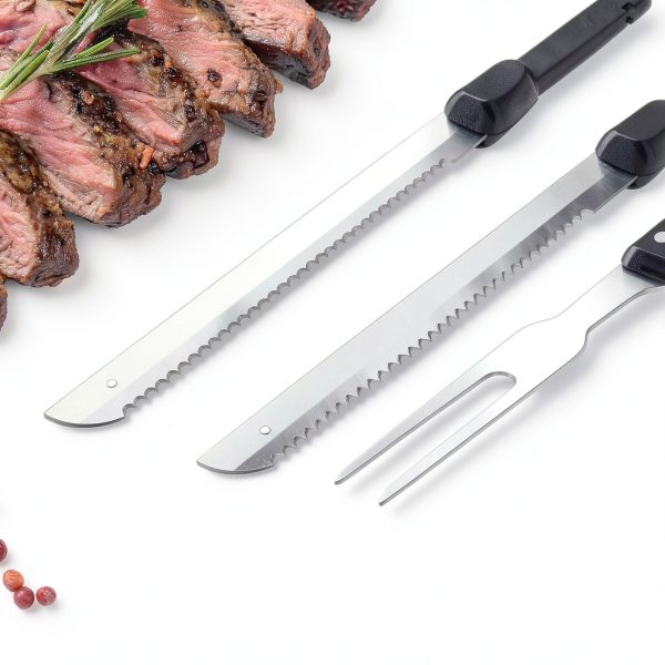 KEENSTAR Electric Knife Stainless Steel Serrated Blades-2