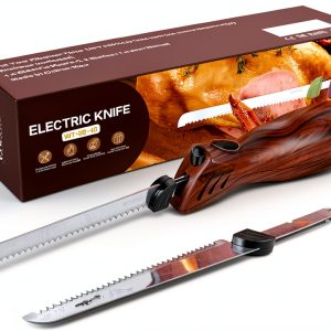 MOVNO Electric Knife Serrated Stainless Steel Carving Tool-0