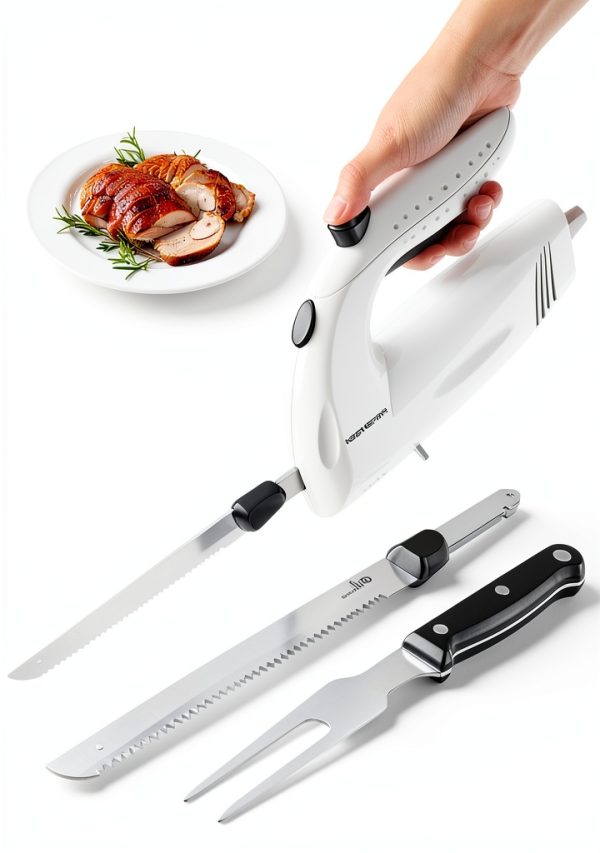 KEENSTAR Electric Knife Stainless Steel Serrated Blades-0