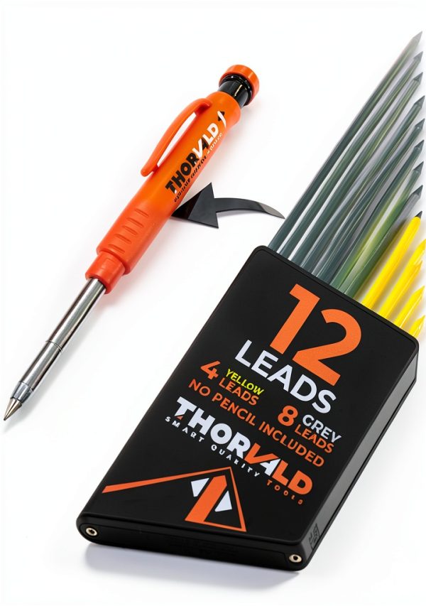 Thorvald Carpenter Pencil 2B Graphite Ergonomic Grip Grey-0