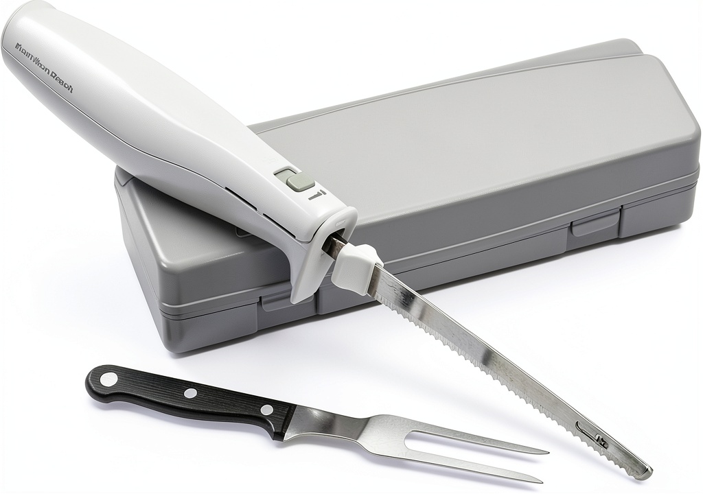 Hamilton Beach Electric Knife Set with stainless steel blades and storage case