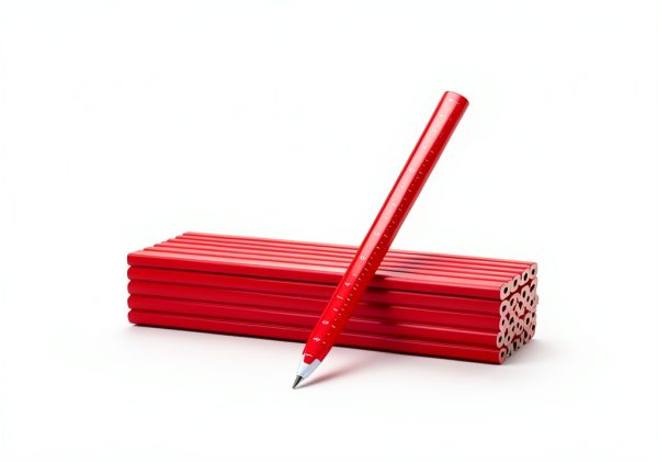 RONDURE Carpenter Pencils Flat Design Red Woodworking Tools-6