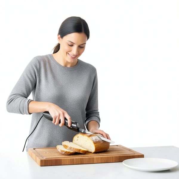 OVENTE Electric Knife Stainless Steel Serrated Blade-7