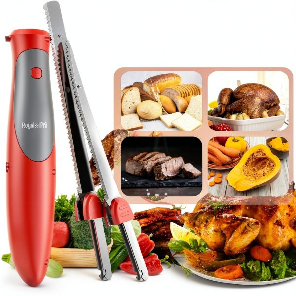 Electric Knife Cordless Royalsellpro Rechargeable Serrated-1