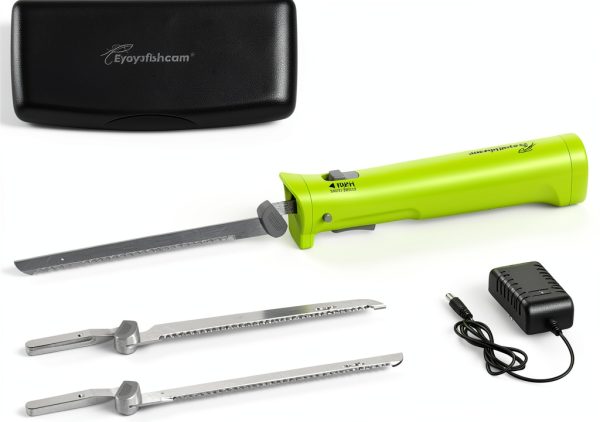 Eyoyofishcam Electric Knife Cordless Stainless Steel Kitchen-0