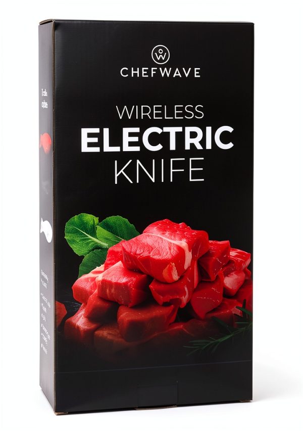 ChefWave Electric Knife Cordless Rechargeable Serrated-2