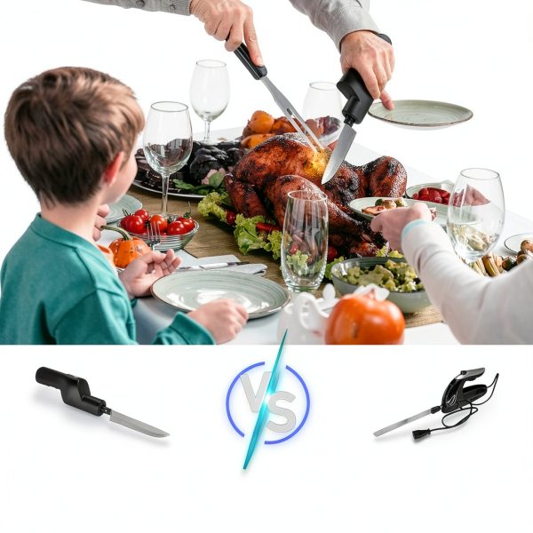 YOTAN Cordless Electric Knife Stainless Steel Rechargeable-5