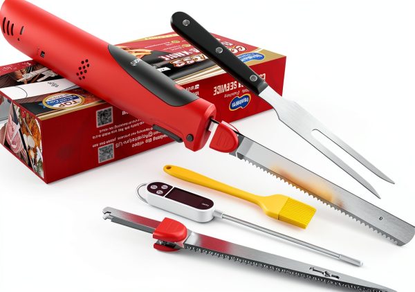 Electric Knife Cordless Royalsellpro Rechargeable Serrated-0