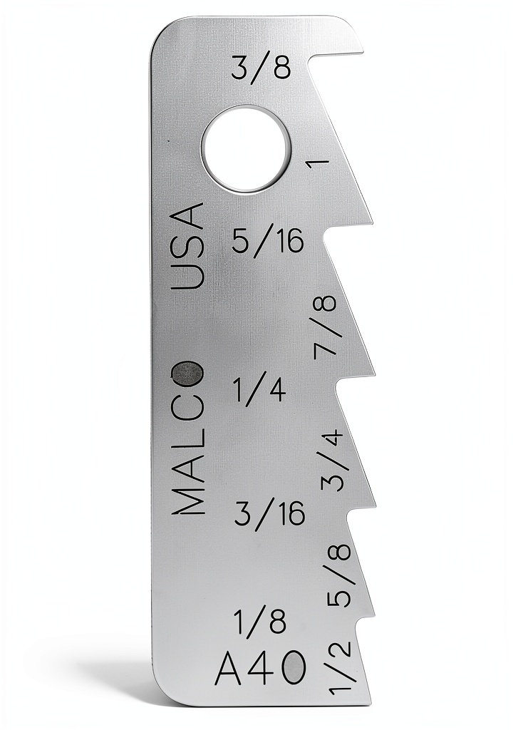 Malco A40 scriber tool in use on a metal surface