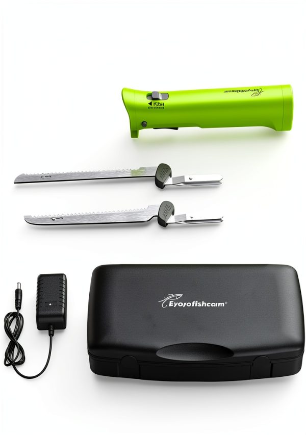 Eyoyofishcam Electric Knife Cordless Stainless Steel Kitchen-7