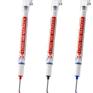 Zonon Deep Hole Marker Pen ABS Plastic Refillable Chisel Tip-0