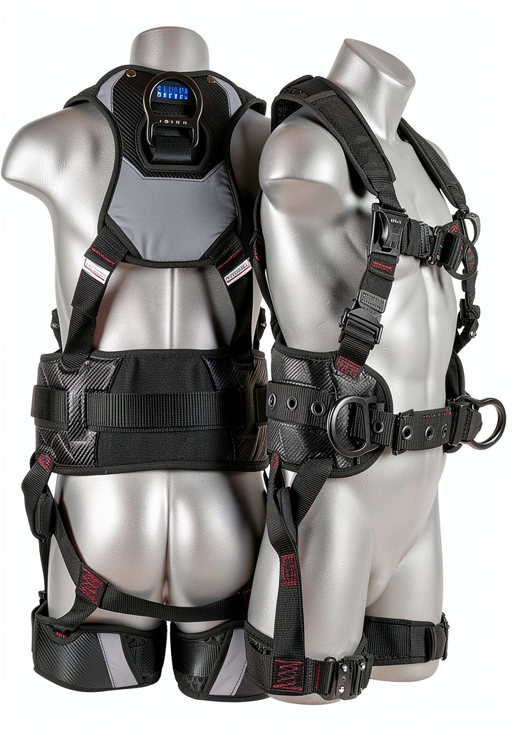 Worker wearing Palmer Safety harness on a construction site
