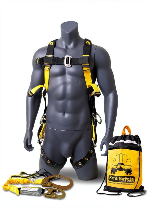 KwikSafety Fall Arrest Harness Combo with Lanyard and Trauma Straps-0