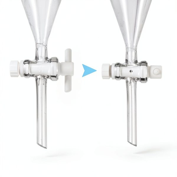 PATIKIL 3000ml Conical Separating Funnel Borosilicate PTFE Stopcock-4