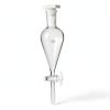 PATIKIL 125ml Separating Funnel - Borosilicate Glass, PTFE Stopcock-1