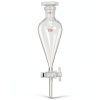 PATIKIL 125ml Separating Funnel - Borosilicate Glass, PTFE Stopcock-0