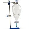 2000ml Glass Separatory Funnel Labware PTFE Stopcock Iron Ringstand-0