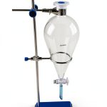 2000ml Glass Separatory Funnel Labware PTFE Stopcock Iron Ringstand-0