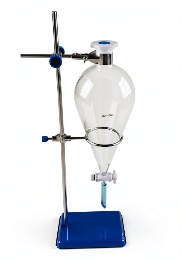 2000ml Glass Separatory Funnel Labware PTFE Stopcock Iron Ringstand-0