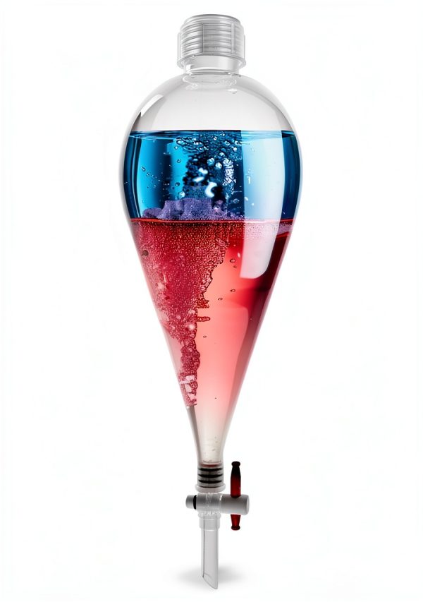 Separatory Funnel 500mL Eisco Polypropylene with PTFE Stopcock-0