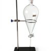 Labware 1000ml Glass Separatory Funnel with Stopcock and Ringstand-0