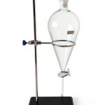 Labware 1000ml Glass Separatory Funnel with Stopcock and Ringstand-0